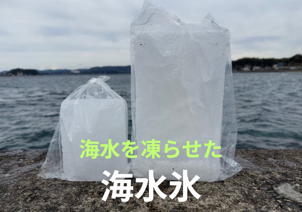 【「海の呼吸」をそのまま届ける氷】魚にやさしい海水氷は釣太郎オリジナル。