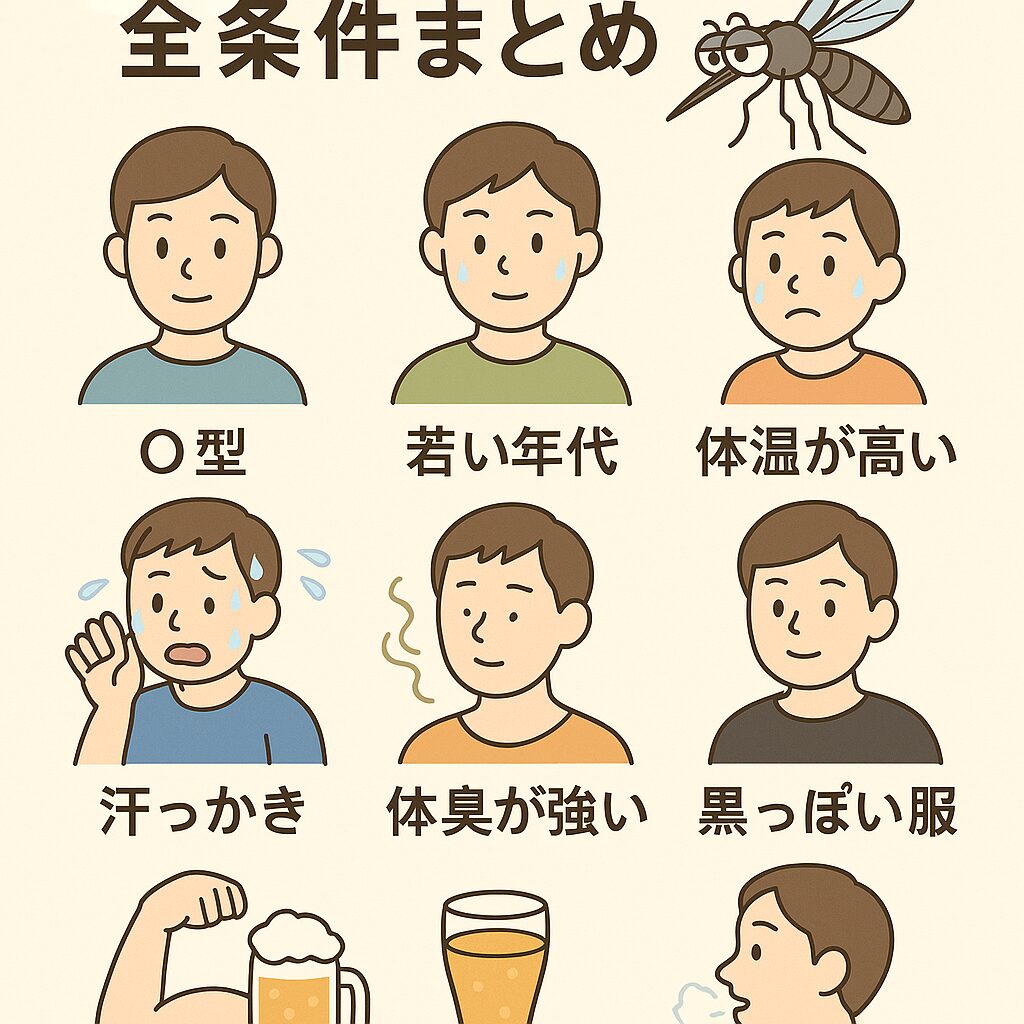蚊に“刺される人”には理由がある。釣太郎