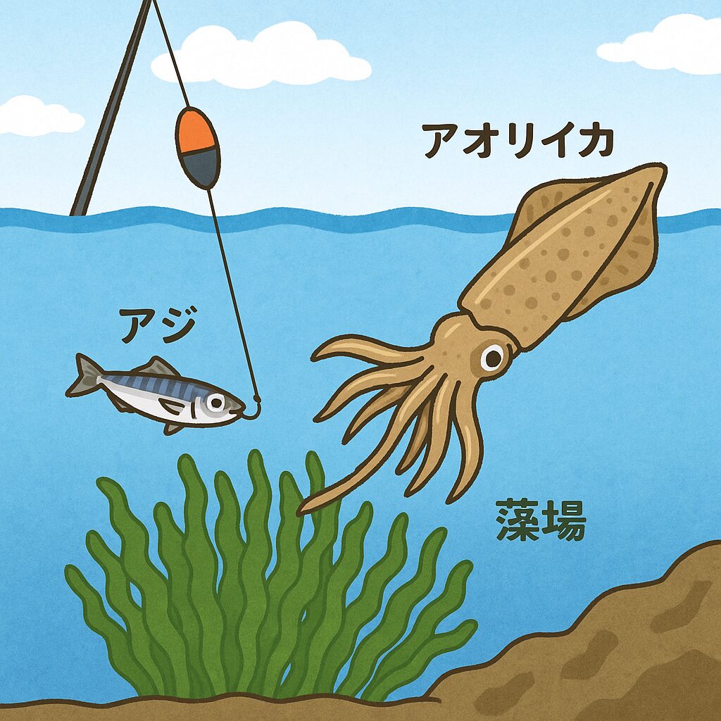 初夏の藻場はアオリイカの産卵・待機ポイント。釣太郎