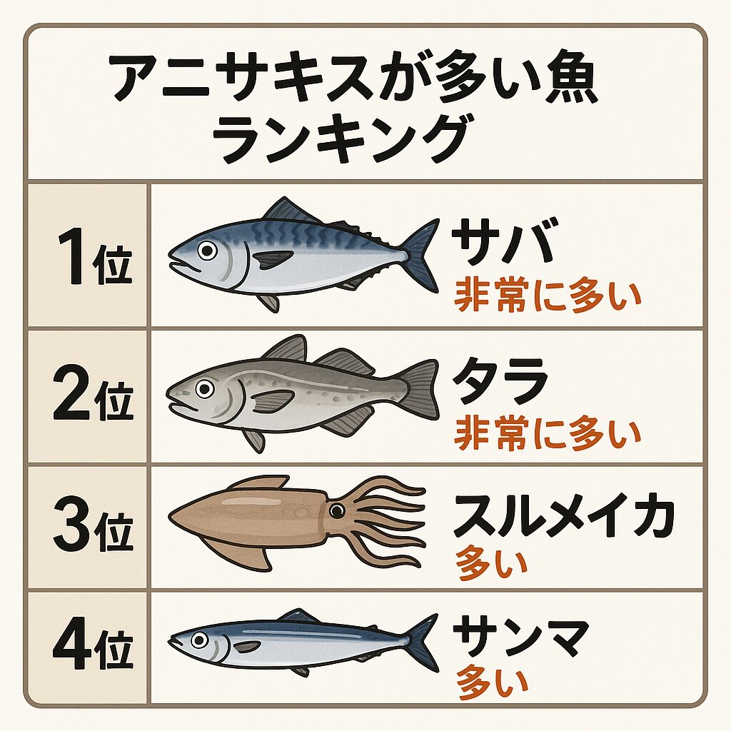 アニサキスが多い魚ランキング！サバ・タラ・スルメイカ、最も危険なのは？【生食派・釣り人必読】釣太郎