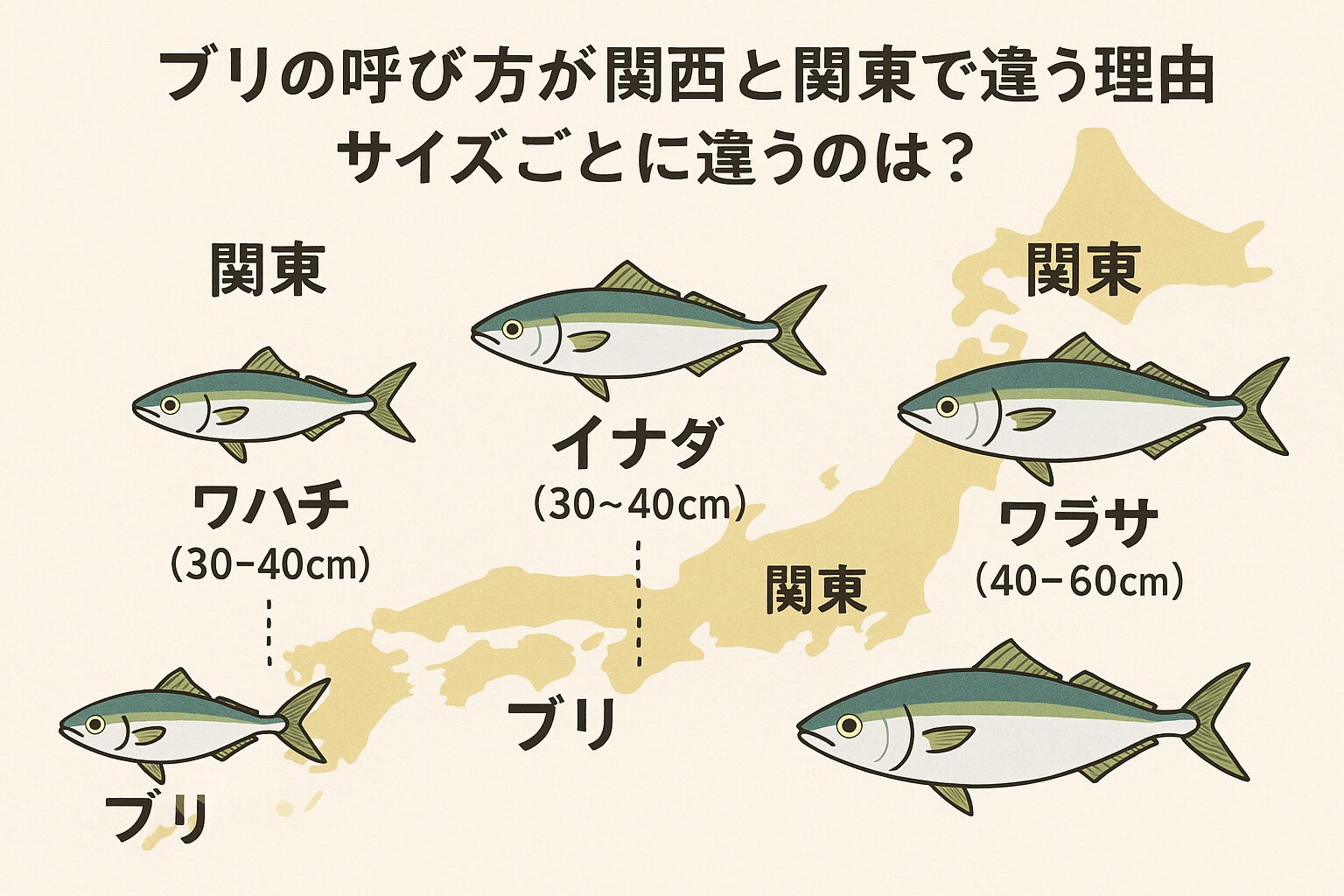 ブリは「出世魚」と呼ばれ、成長段階によって名前が変化する。釣太郎