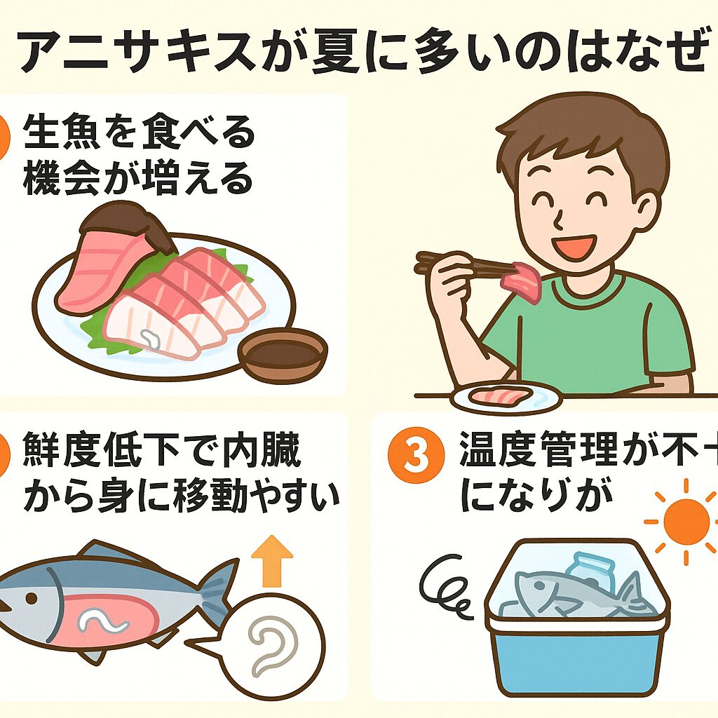 危険な寄生虫アニサキスは「夏が危険な時期」釣太郎