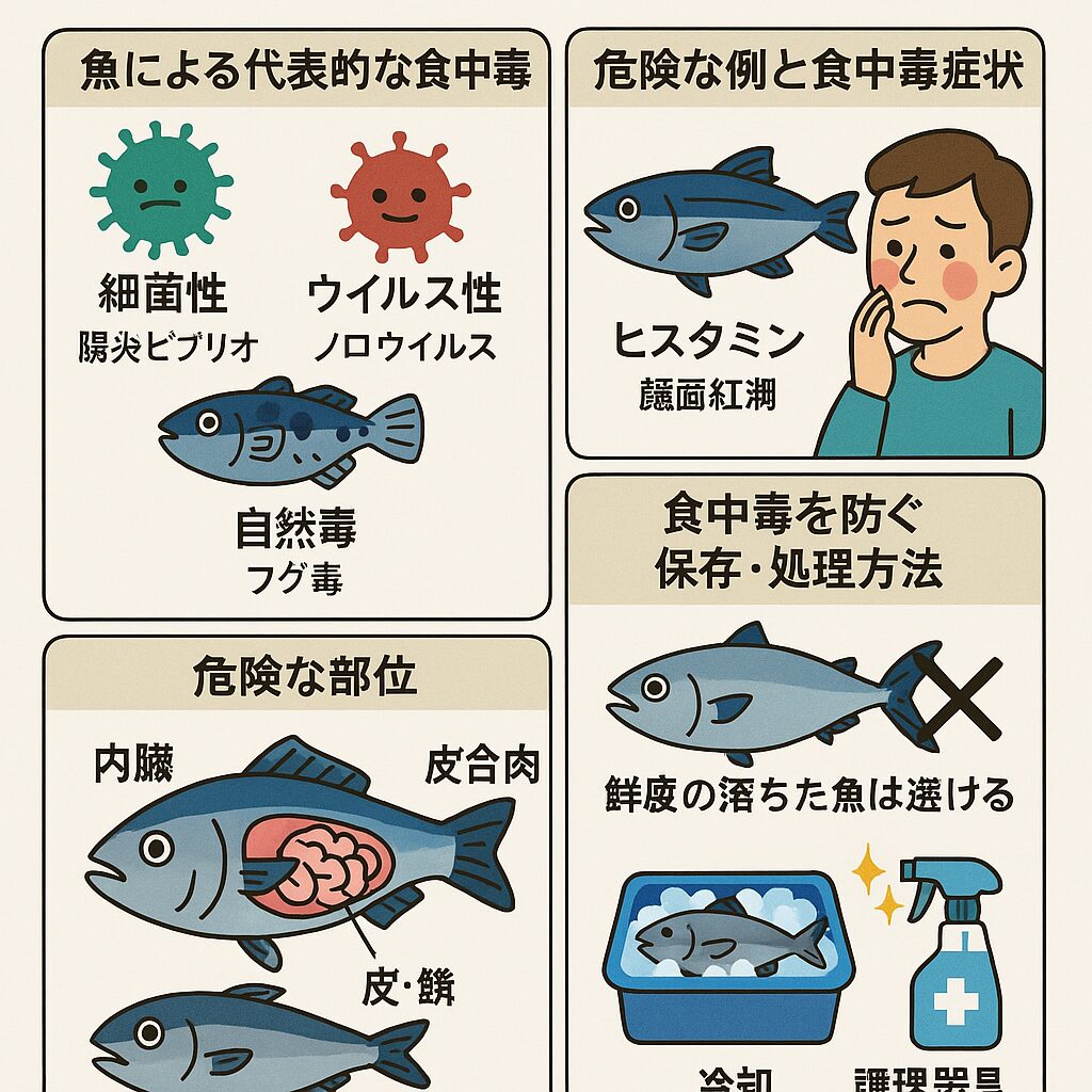 魚と食中毒の関係｜釣り人・料理人が知っておくべき危険と対策説明。釣太郎
