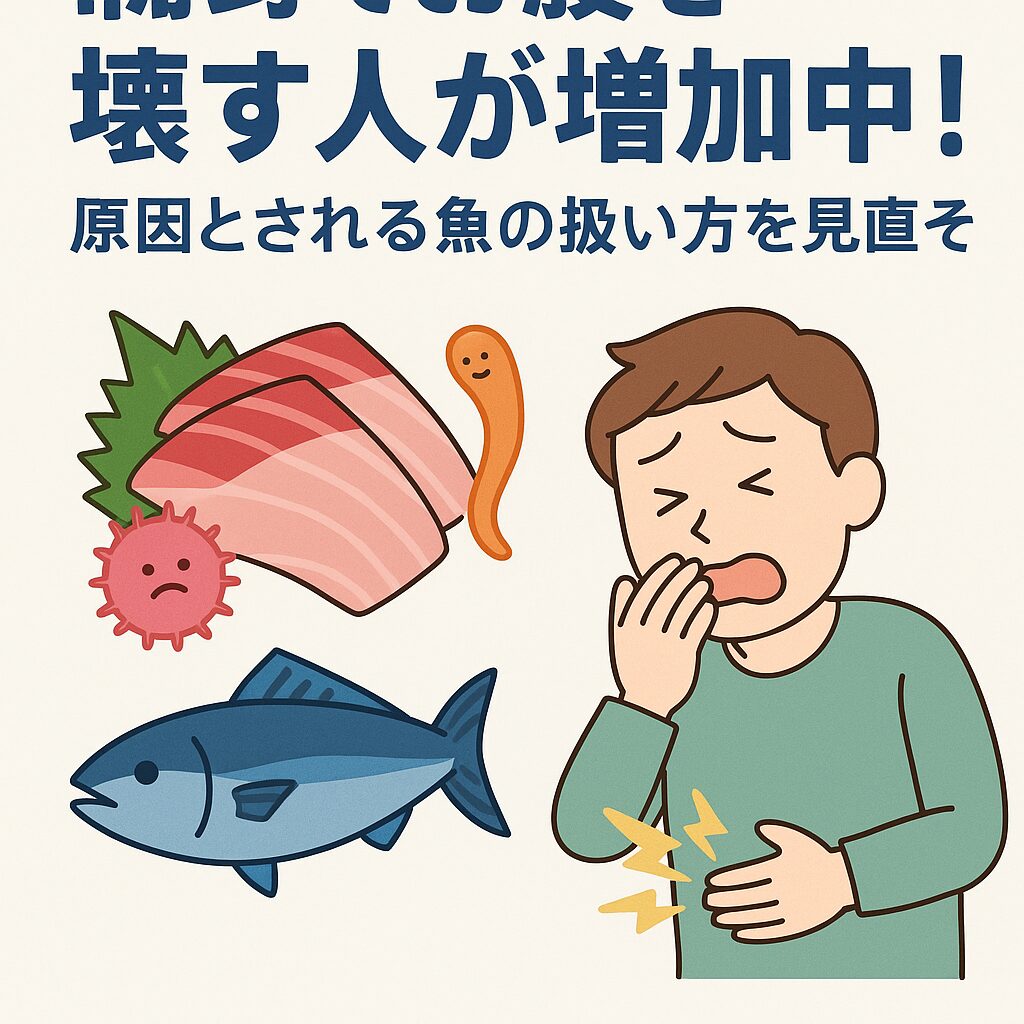 刺身による体調不良の主な原因とされる魚の扱い方について、釣り人・家庭調理者向けに改善点を詳しく解説します。釣太郎
