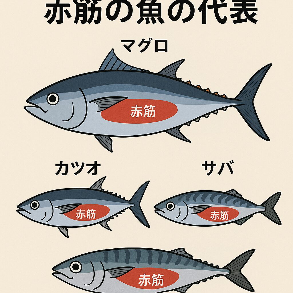 【魚の筋肉学】赤筋を持つ魚の代表説明。釣太郎