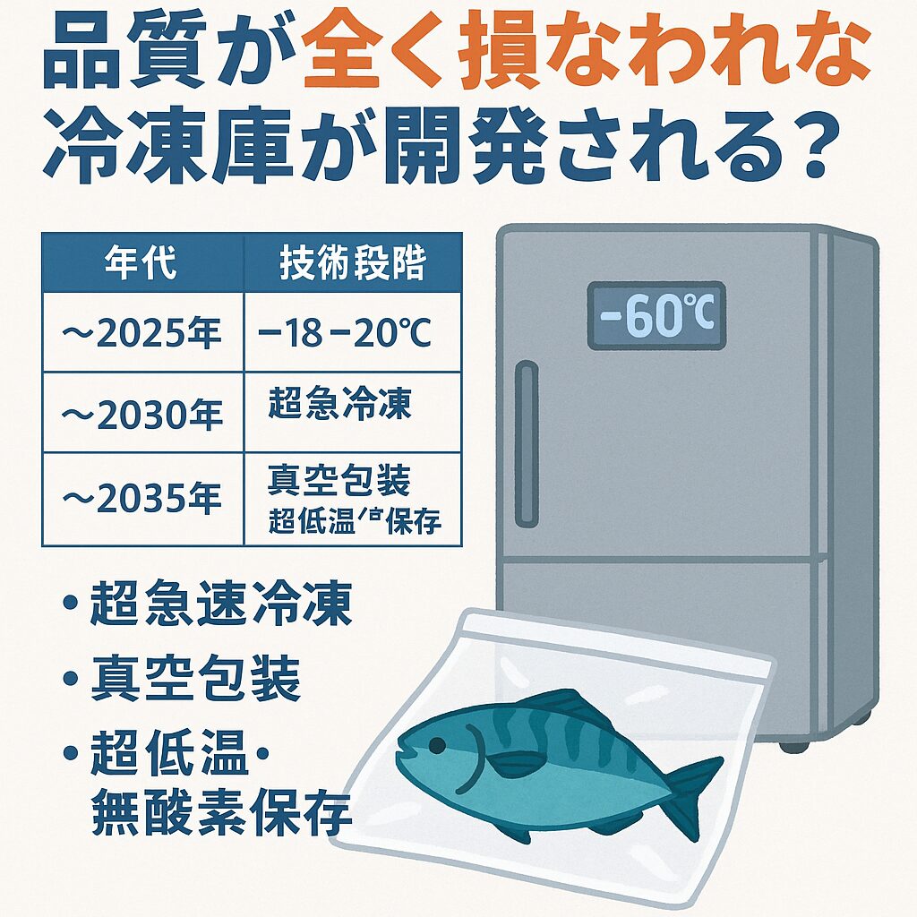 「魚を何年も保存しても品質がまったく損なわれない冷凍庫」が実現する可能性は？釣太郎