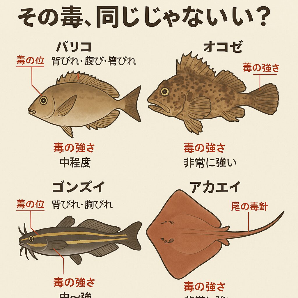 バリコ・オコゼ・ゴンズイ・アカエイ──その毒、同じじゃない!?【釣り人必読!危険な刺毒魚まとめ】釣太郎