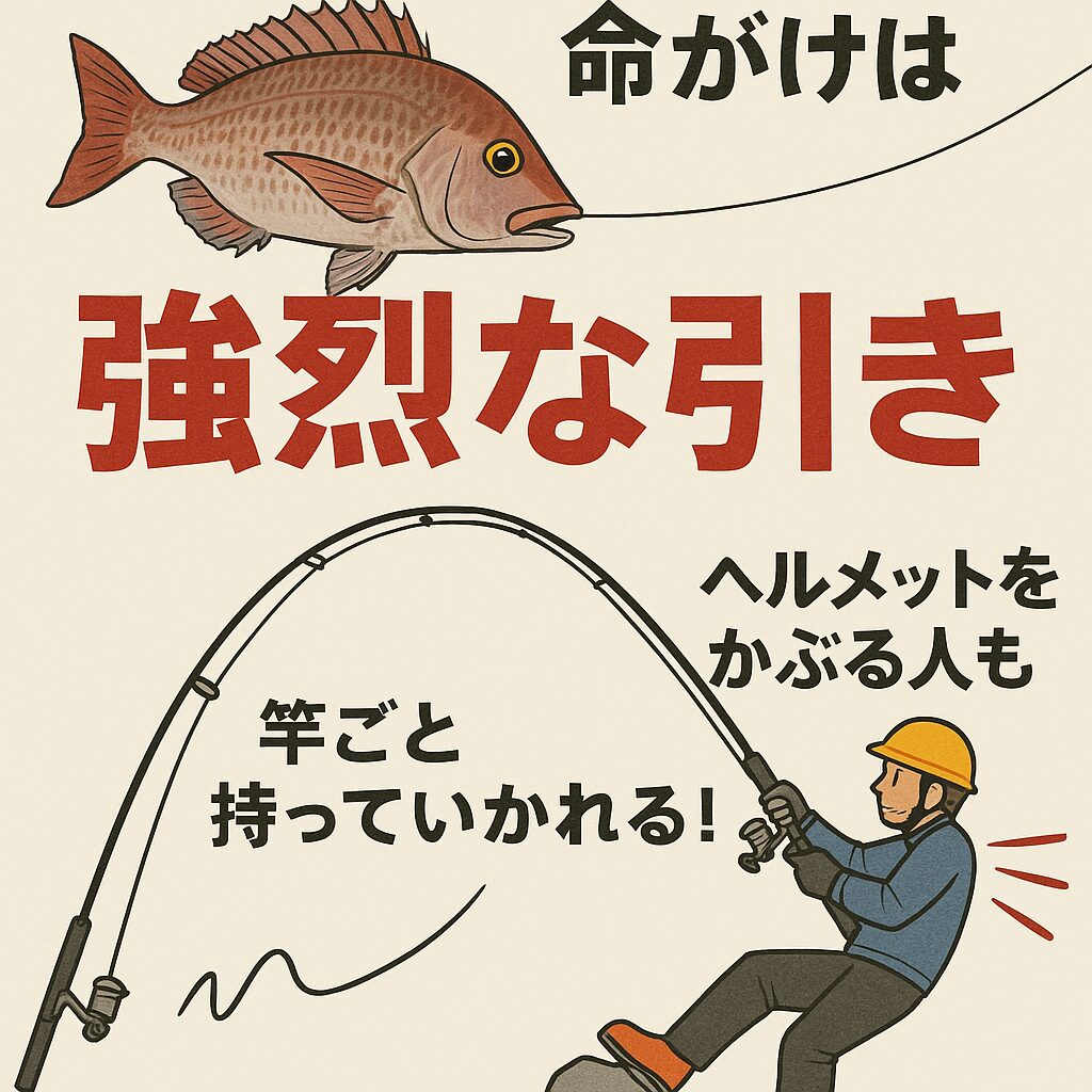 地磯でヘルメットをかぶる釣り人も存在するほど。 いったい、なぜタマミはこれほどまでに強く引くのか？釣太郎