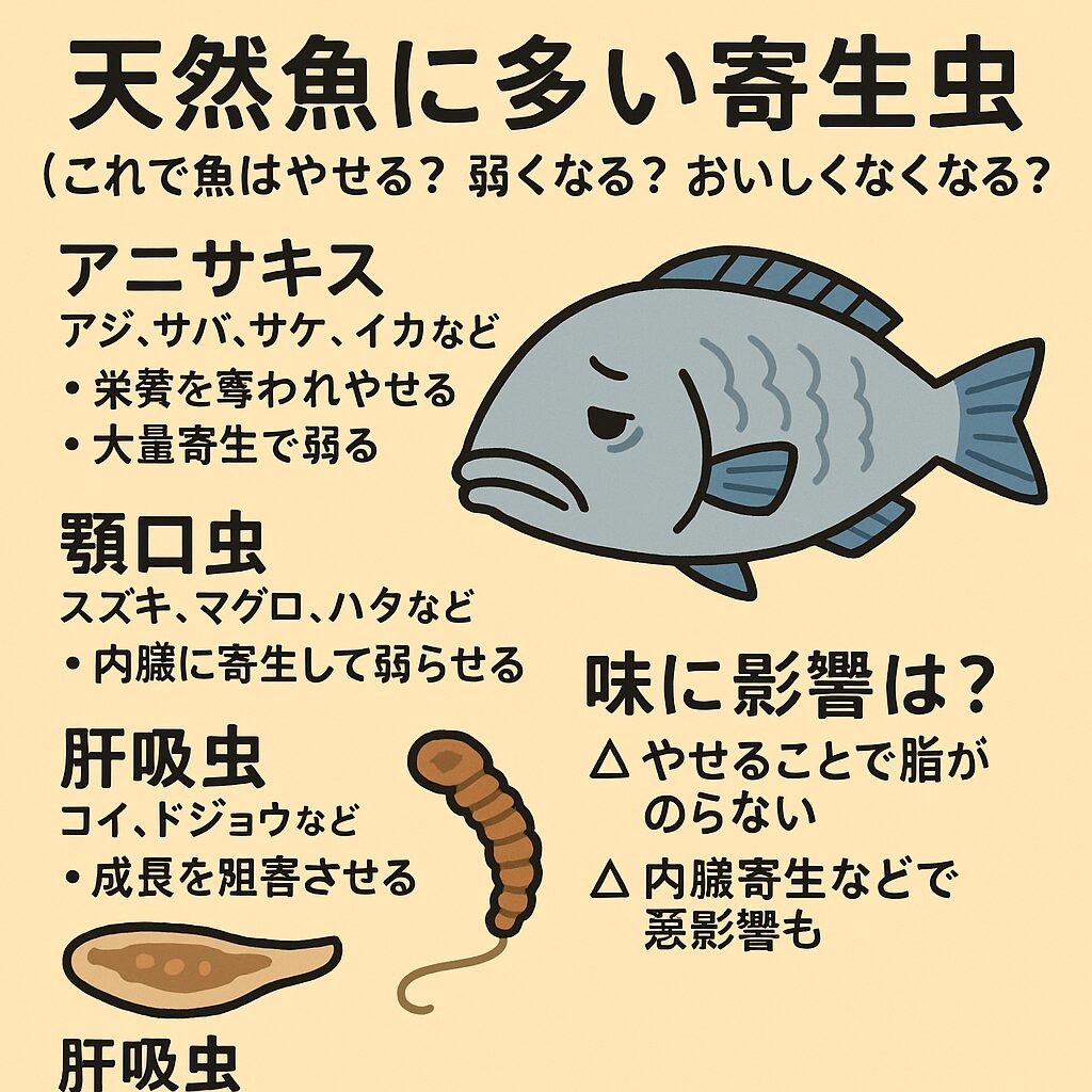 天然魚の寄生虫は味にも影響しうるが、すべてが“悪”ではない。釣太郎