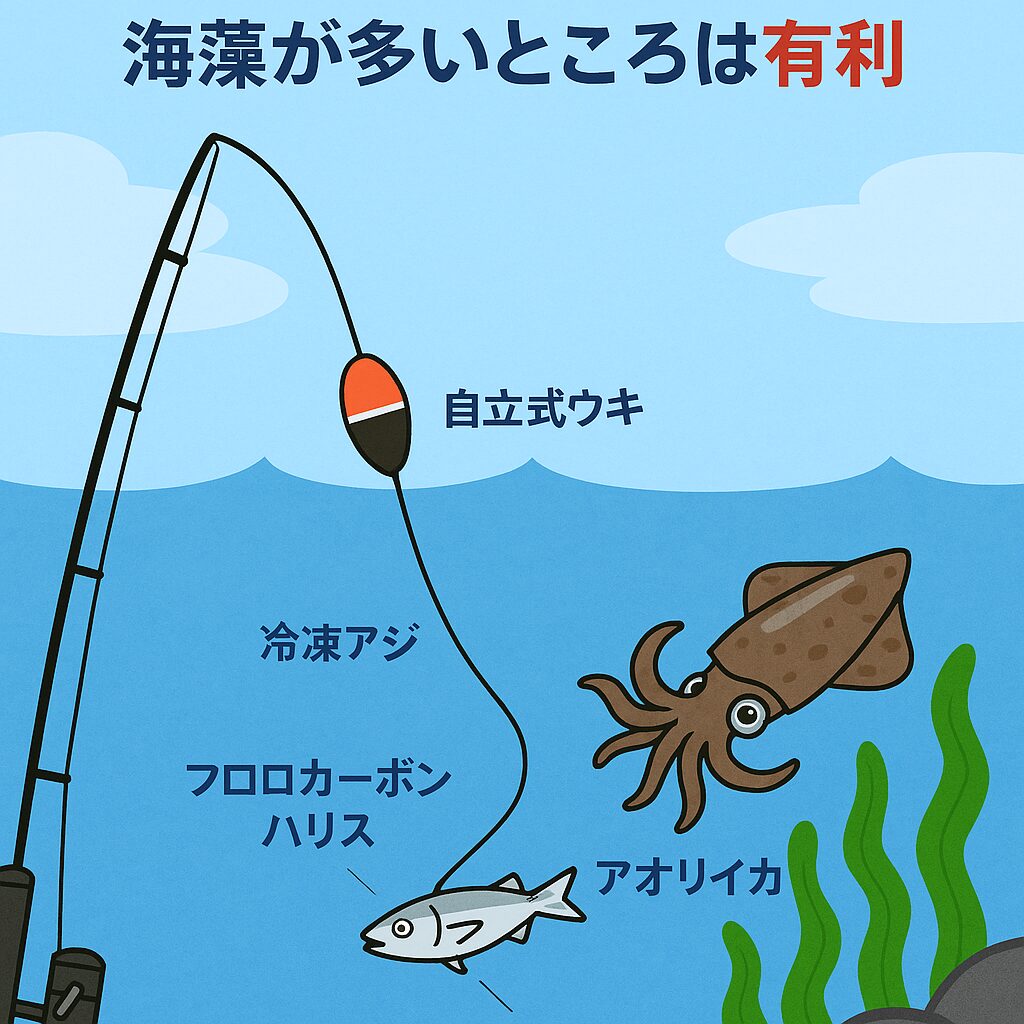 春のアオリイカは“海藻×冷凍アジ×ウキ釣り”が鍵！釣太郎
