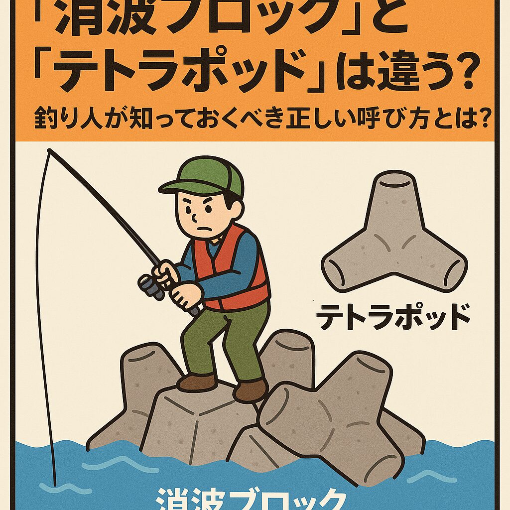 「消波ブロック」と「テトラポッド」は違う?釣太郎