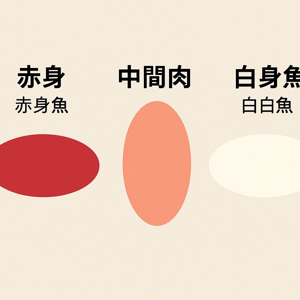 ブリやカンパチは、「赤身でも白身でもない魚」＝中間肉・青魚・淡赤身と呼ばれる。釣太郎