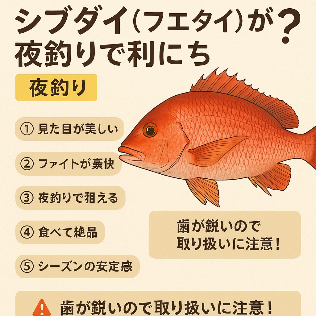 シブダイ（フエダイ）が夜釣りで人気の理由。釣太郎