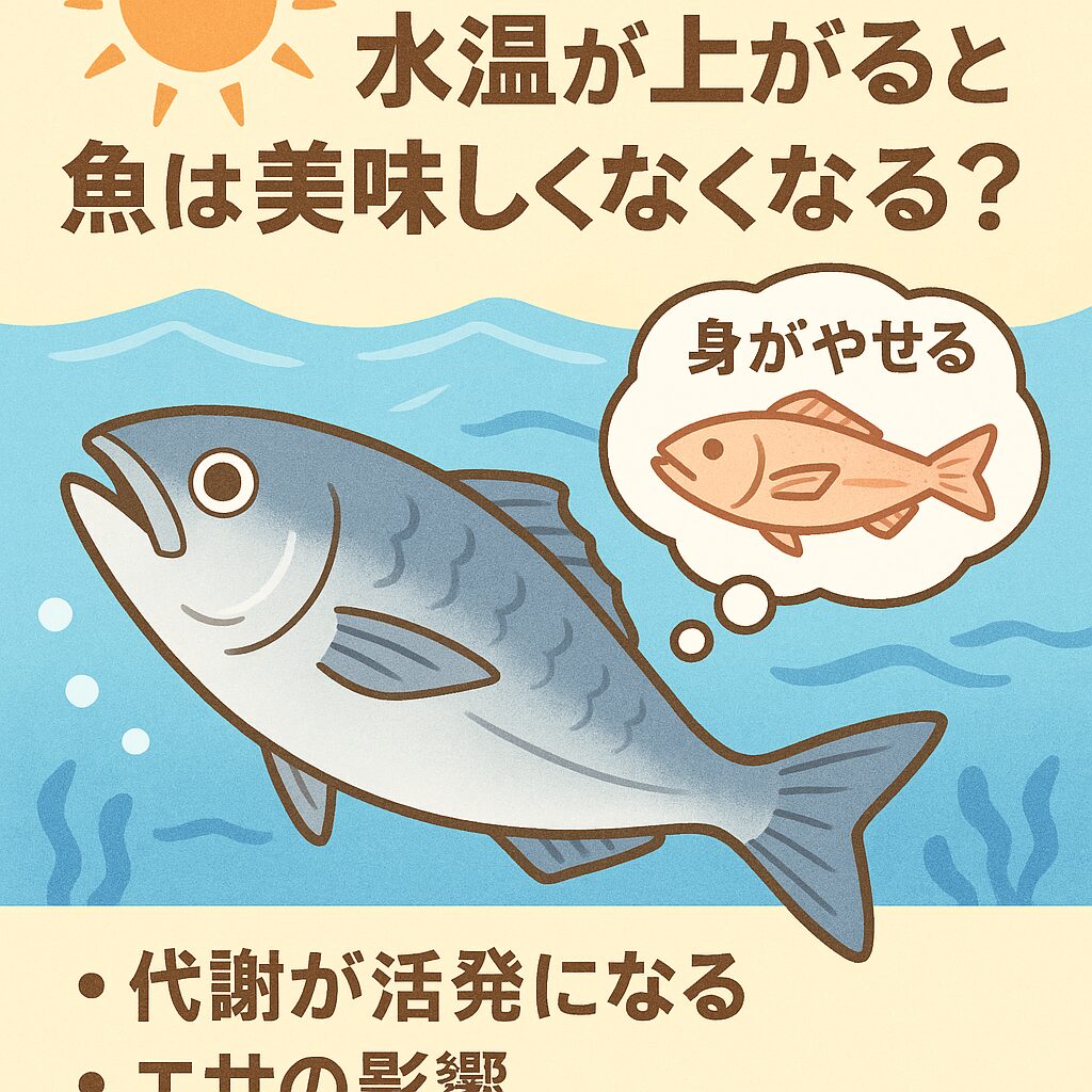 「暑くなって水温が上がると魚は美味しくなくなる」というのは、一部の魚にとっては本当です。釣太郎
