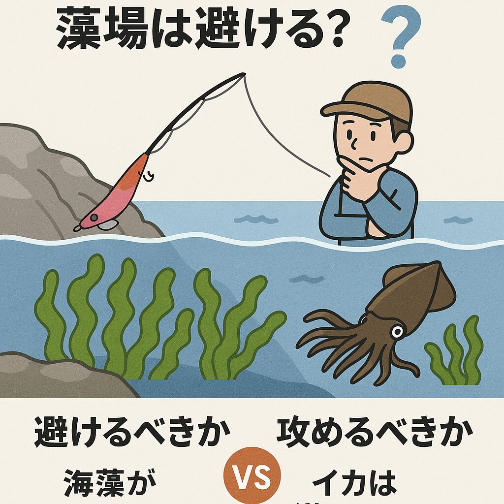 アオリイカ釣り、藻場は「リスクがあるが見返りも大きい」一級ポイント。釣太郎