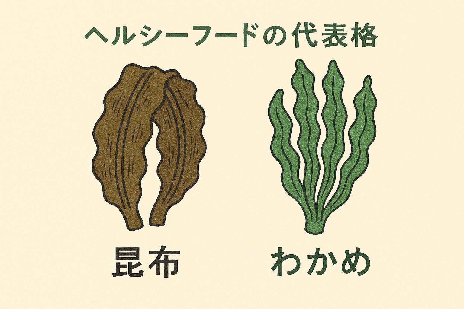 ヘルシーフードの代表格、昆布とわかめ。釣太郎