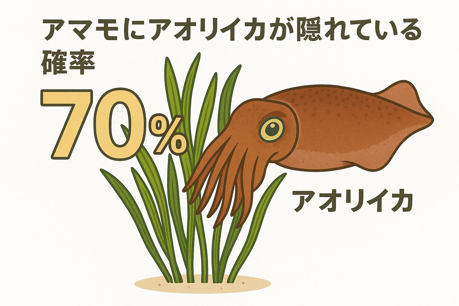 海藻に潜むアオリイカ—70%以上の確率で狙える戦略。釣太郎