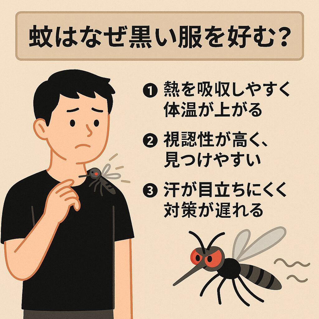 黒い服は“蚊を呼ぶ服”釣太郎