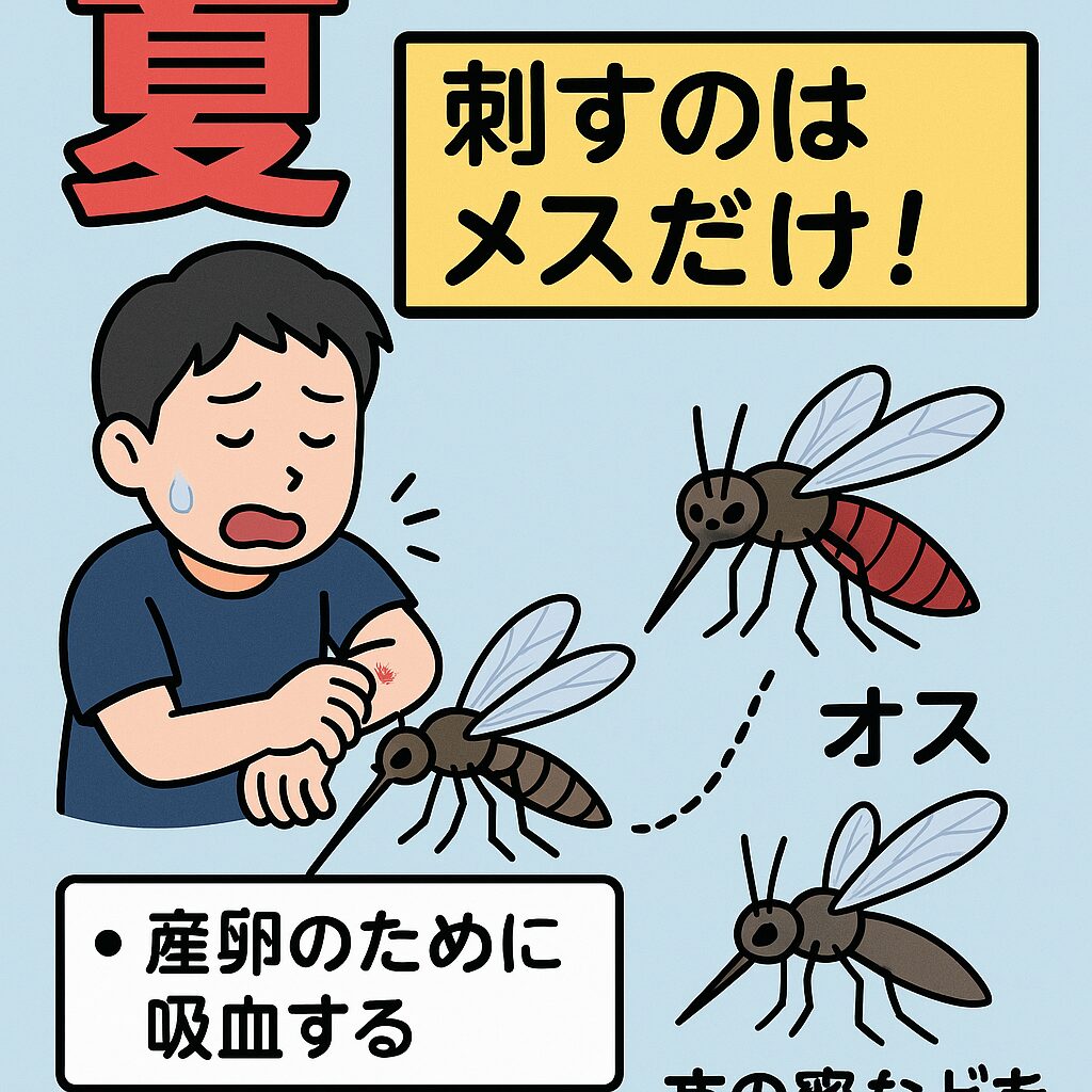蚊に刺されるのは「夏」と「メス」がキーワード!釣太郎