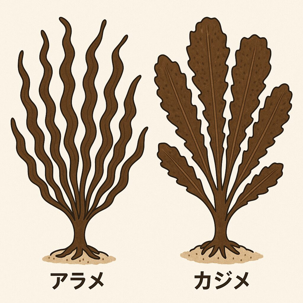 アラメとカジメは、アオリイカが好んで産卵する海藻。釣太郎