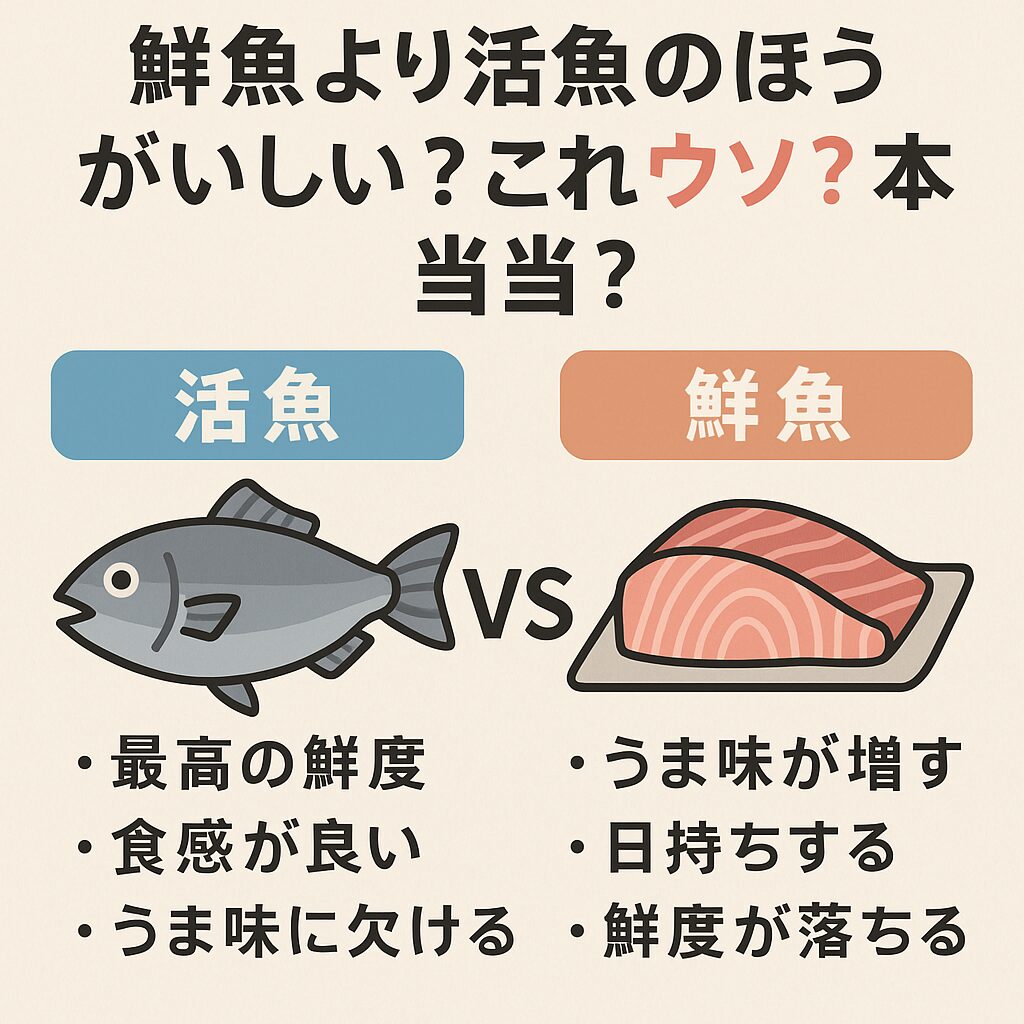 鮮魚より活魚のほうがおいしい？これウソ？本当？釣太郎
