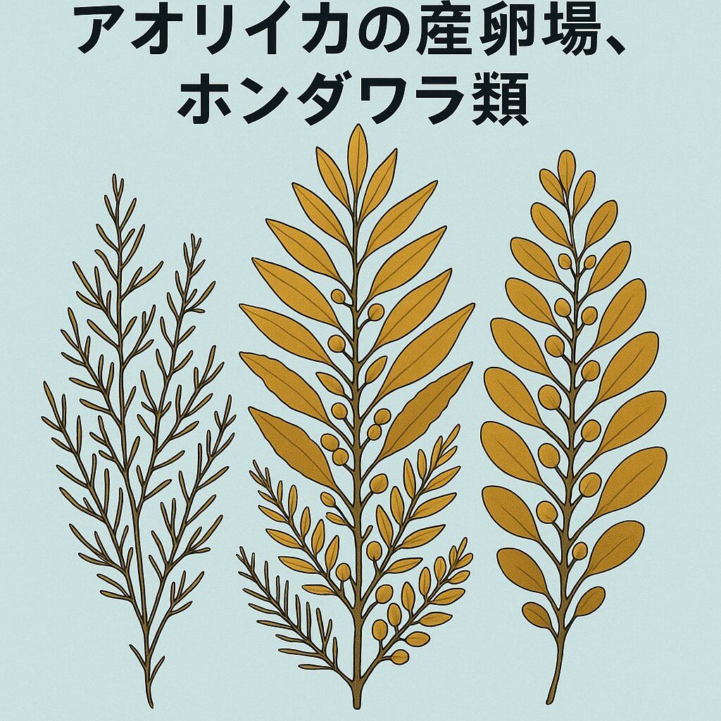 ホンダワラはアオリイカの産卵場。種類の紹介。釣太郎