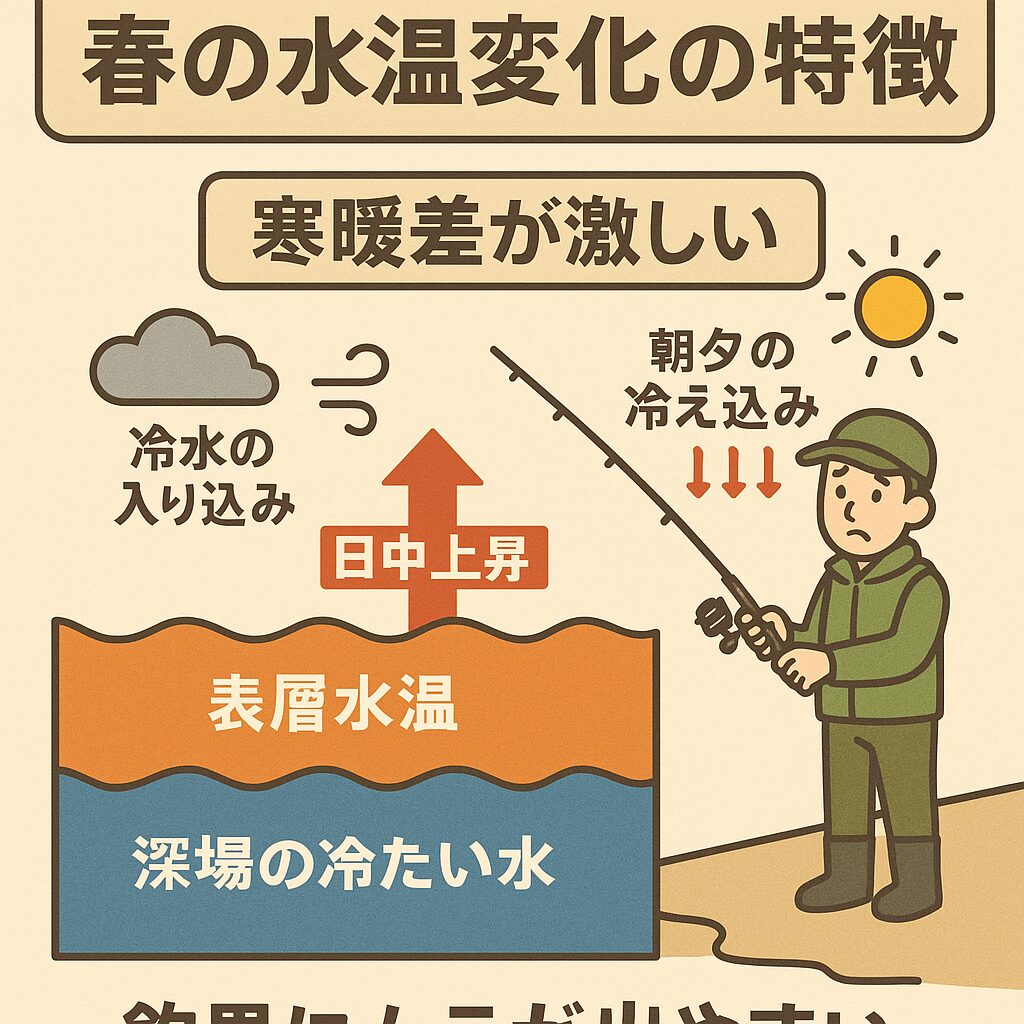 春の海は"水温のギャップ"が激しい理由説明。釣太郎