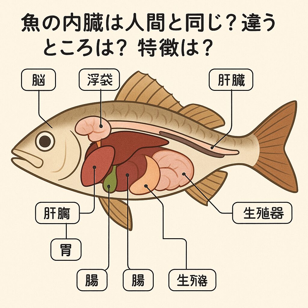 魚の内臓は人間と同じ？違いと特徴をわかりやすく解説。釣太郎