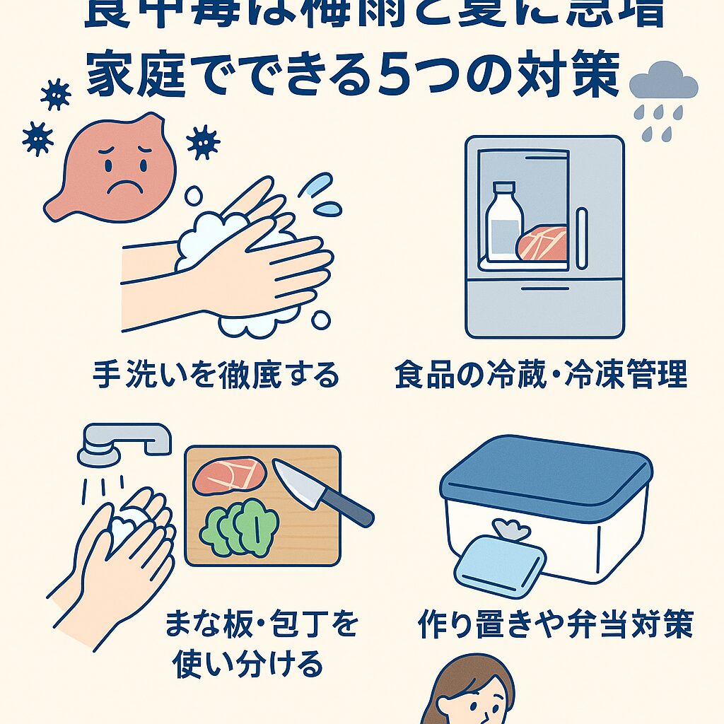 食中毒は梅雨と夏に急増!簡単にできる対策のご紹介。釣太郎
