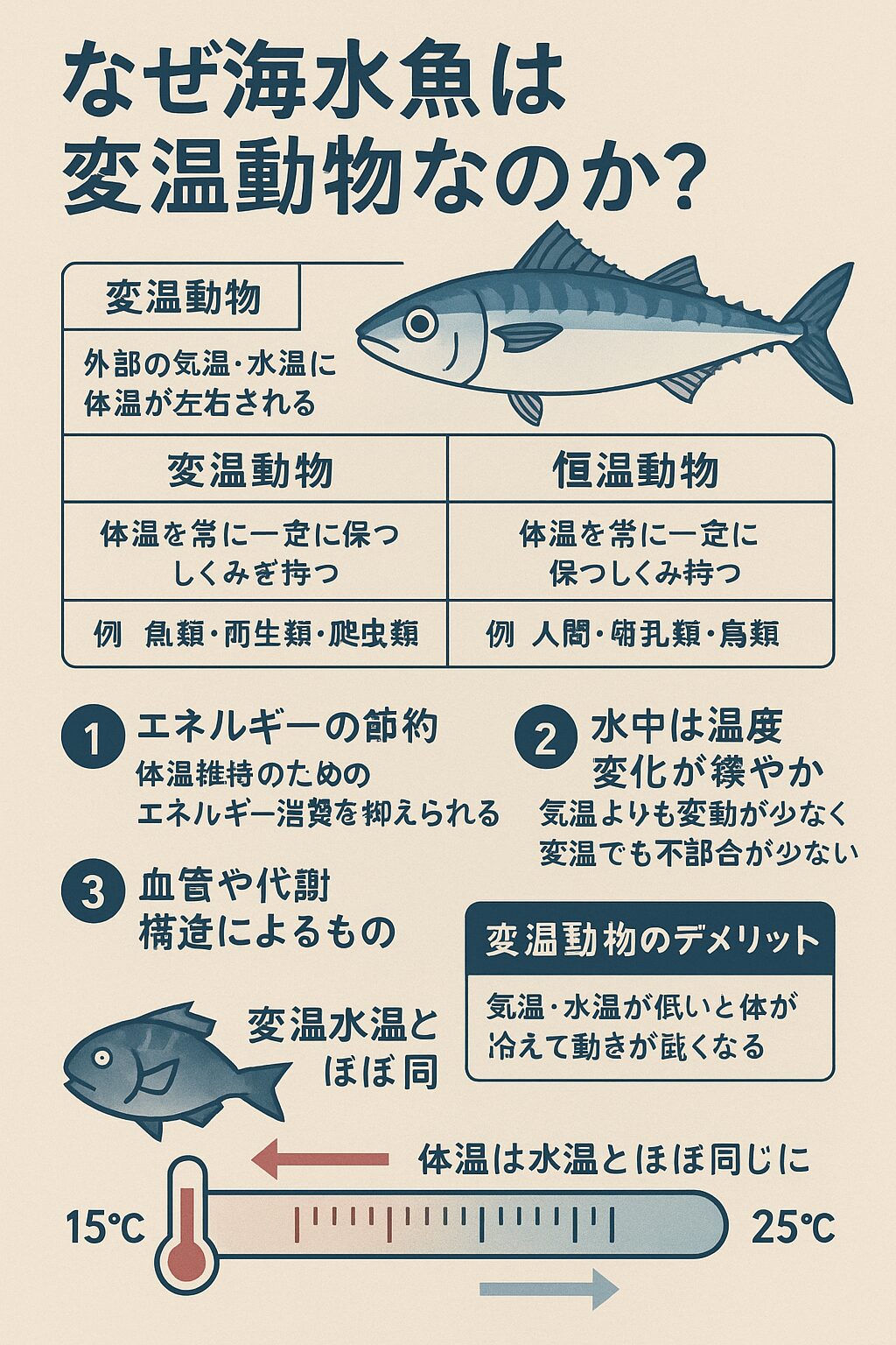 【なぜ海水魚は変温動物なのか？】釣り人・魚好きのための海洋生物学入門。釣太郎