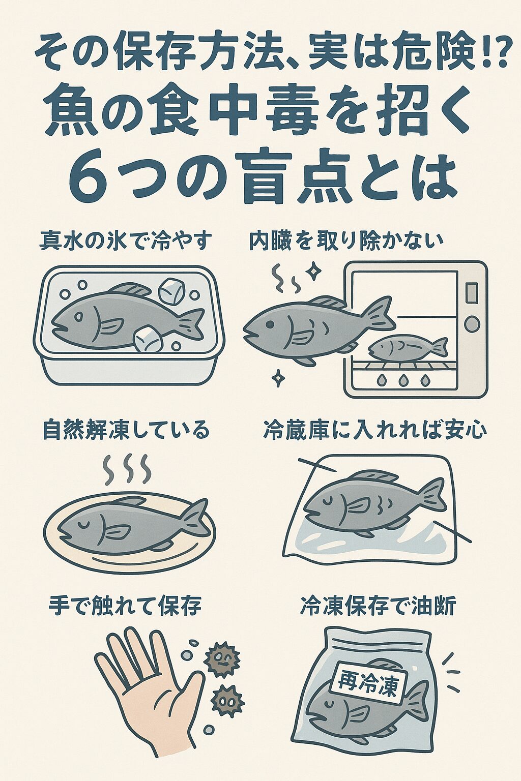 【その保存方法、実は危険！？】魚の食中毒を招く6つの盲点とは。釣太郎