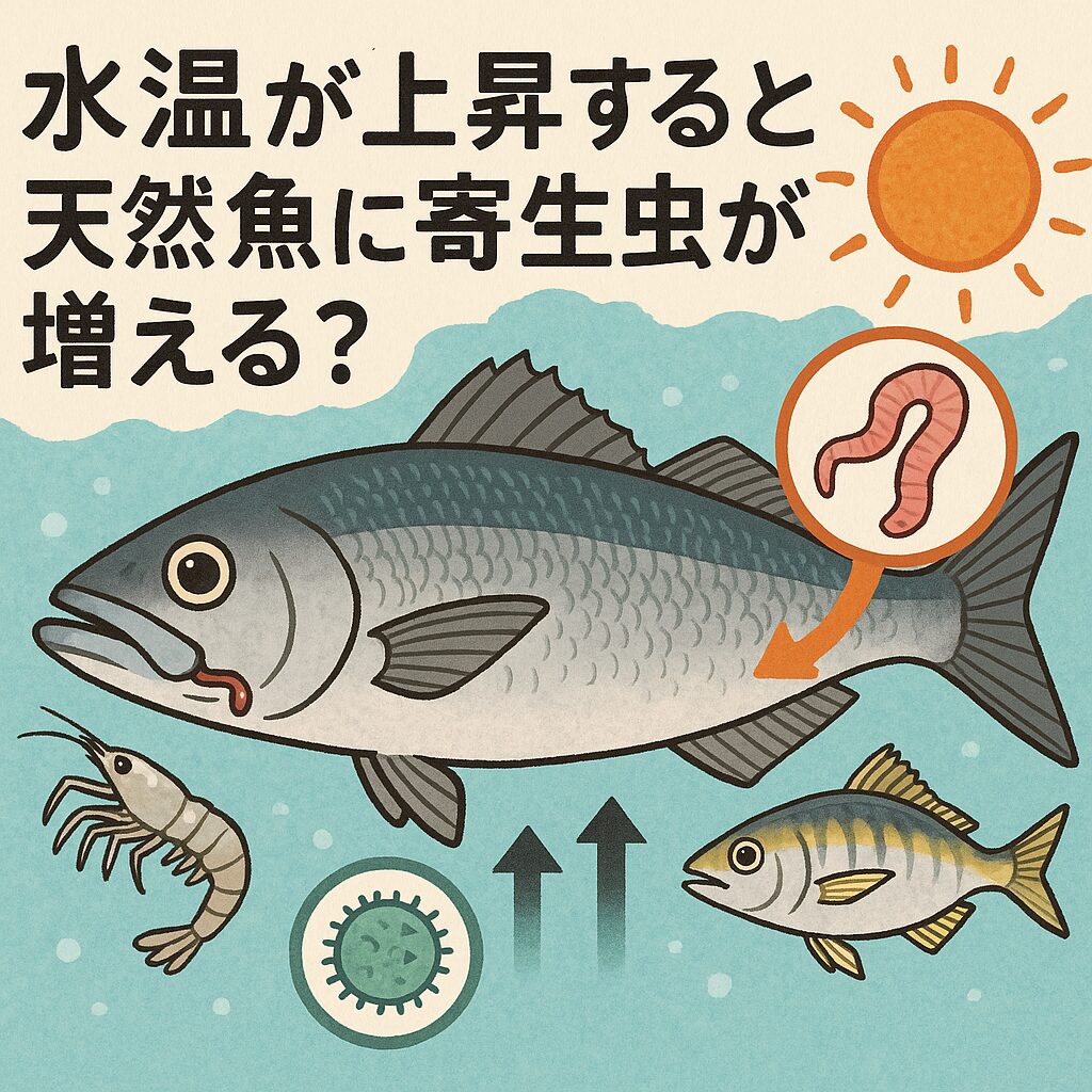 魚は水温が高くなると、寄生虫リスクも確実に上がる。釣太郎