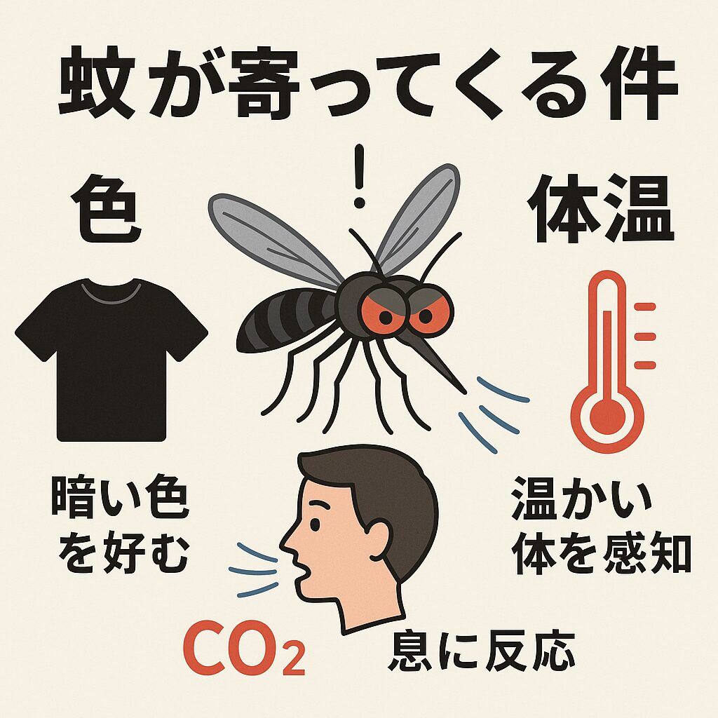 蚊はこうしてターゲットを選んでいる！色・CO₂・体温がカギだった！釣太郎