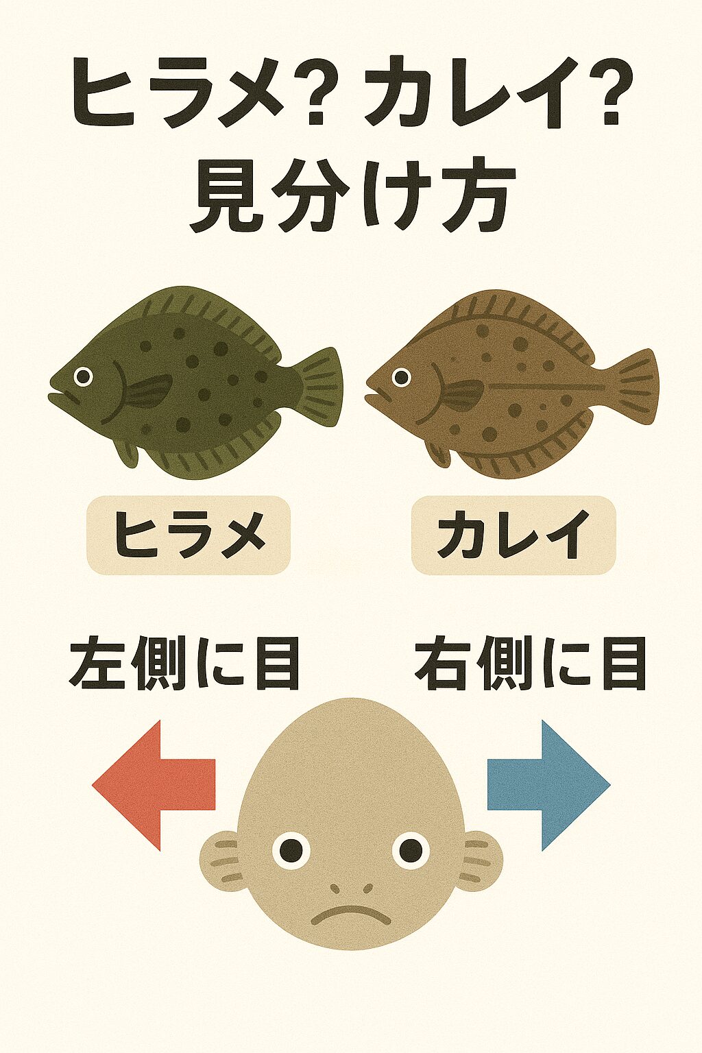 平目？カレイ？どっち？見分け方と特徴生態説明。釣太郎