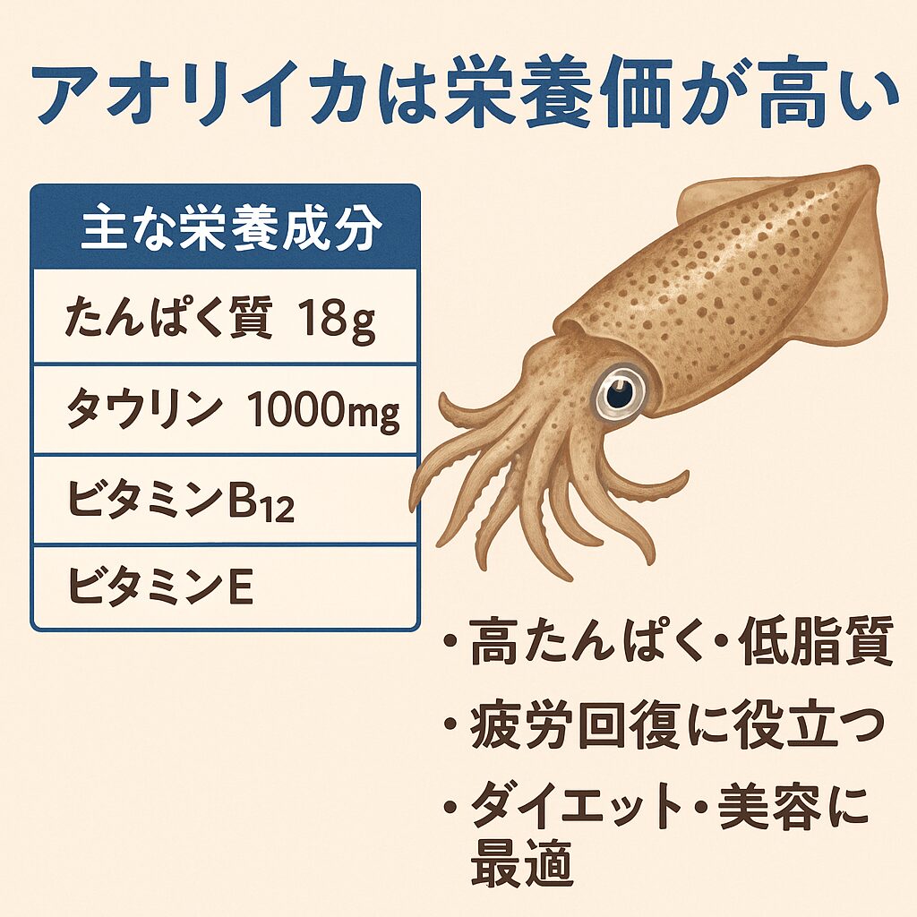 アオリイカは美味しいだけじゃない。タウリン・高タンパク・低脂質の三拍子が揃った優秀な栄養食材。釣太郎