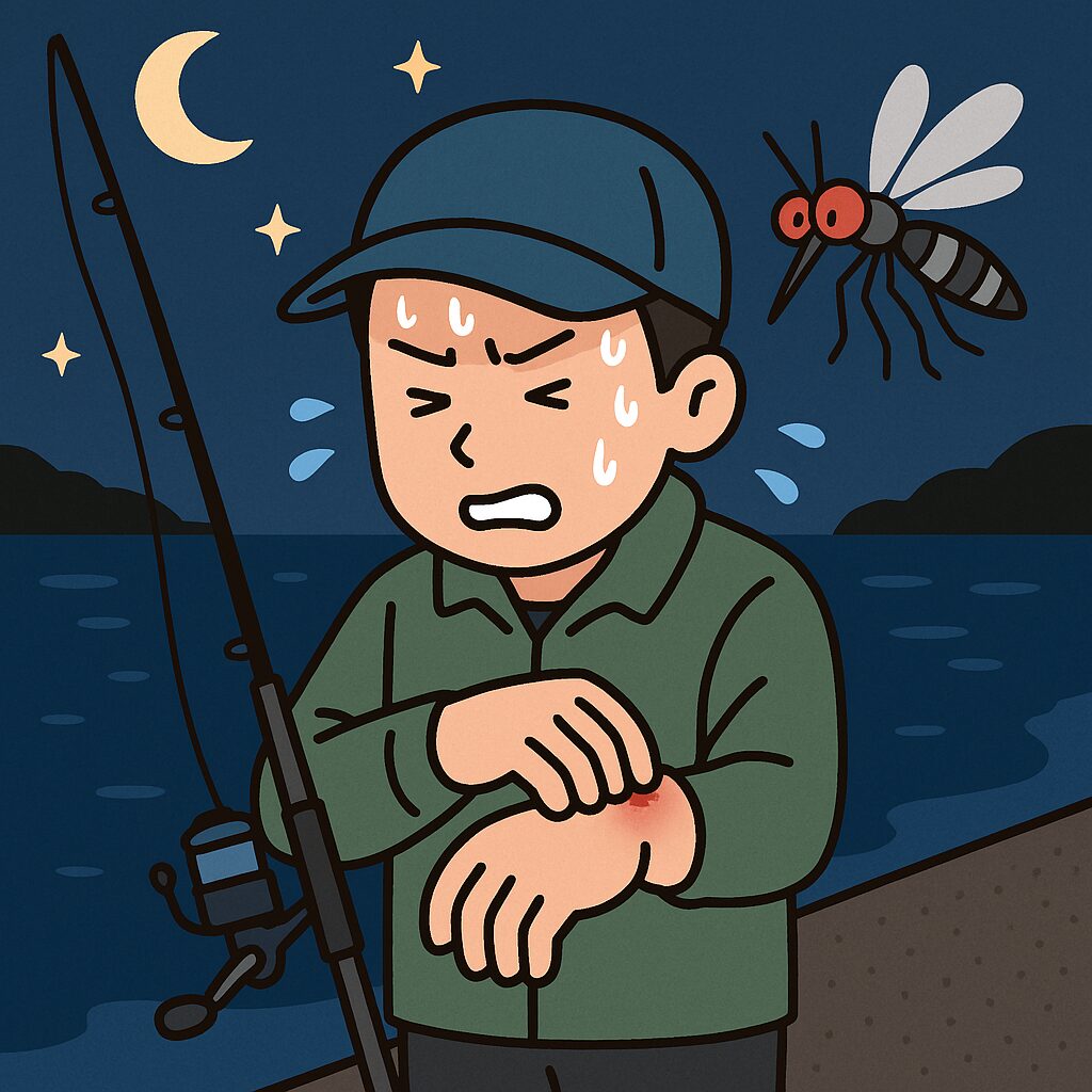 夜釣りじゃなければ蚊に刺されない？釣り人が知っておきたい「蚊と時間帯」の真実。釣太郎