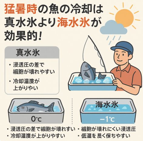 【猛暑対策】真夏の魚冷却は「真水氷」ではなく「海水氷」が圧倒的におすすめな理由！釣太郎