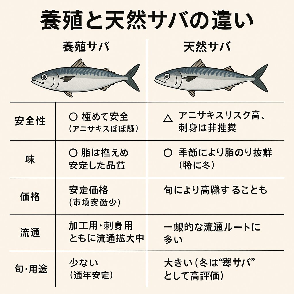 養殖サバと天然サバの違いとは？安全性・味・価格まで徹底比較！釣太郎