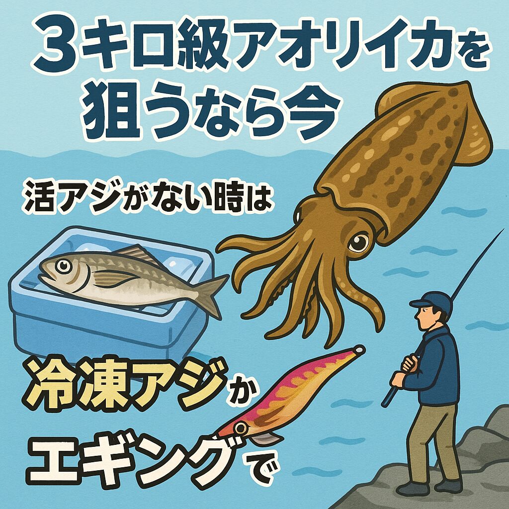 5月後半は「大型アオリイカ」の勝負月！冷凍アジとエギングも武器になる。釣太郎