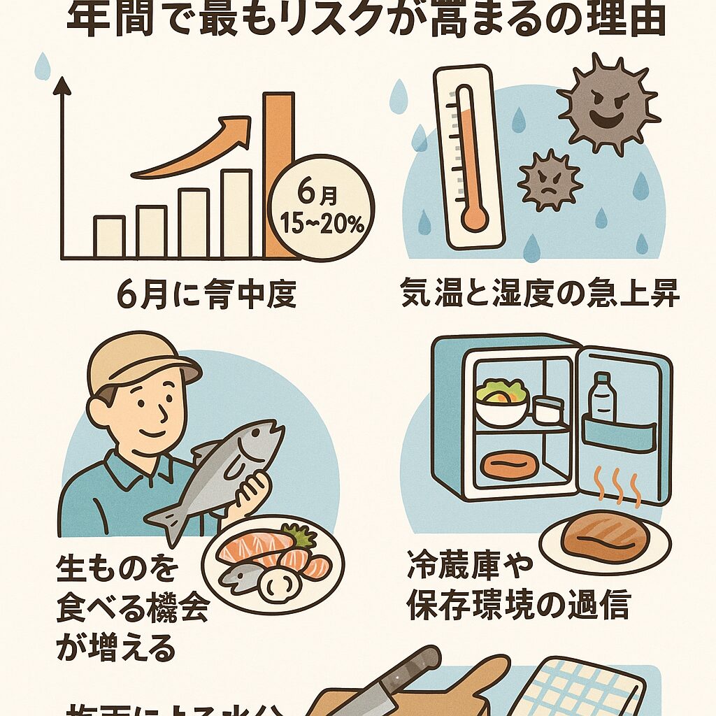 6月に食中毒が多くなる主な原因。釣太郎