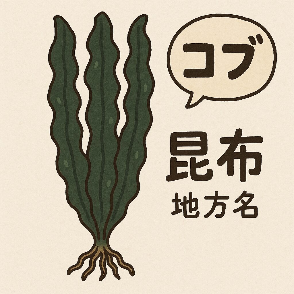 昆布を鼓舞と呼ぶのは地方名。正式にはコンブ。釣太郎