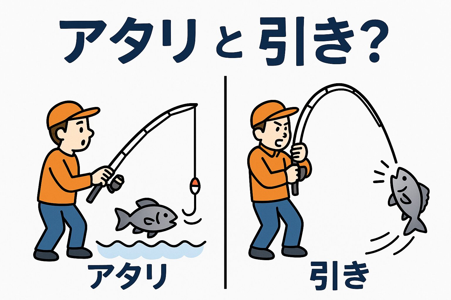 「アタリ」はサイン、「引き」は本番!魚釣り基礎用語説明。釣太郎