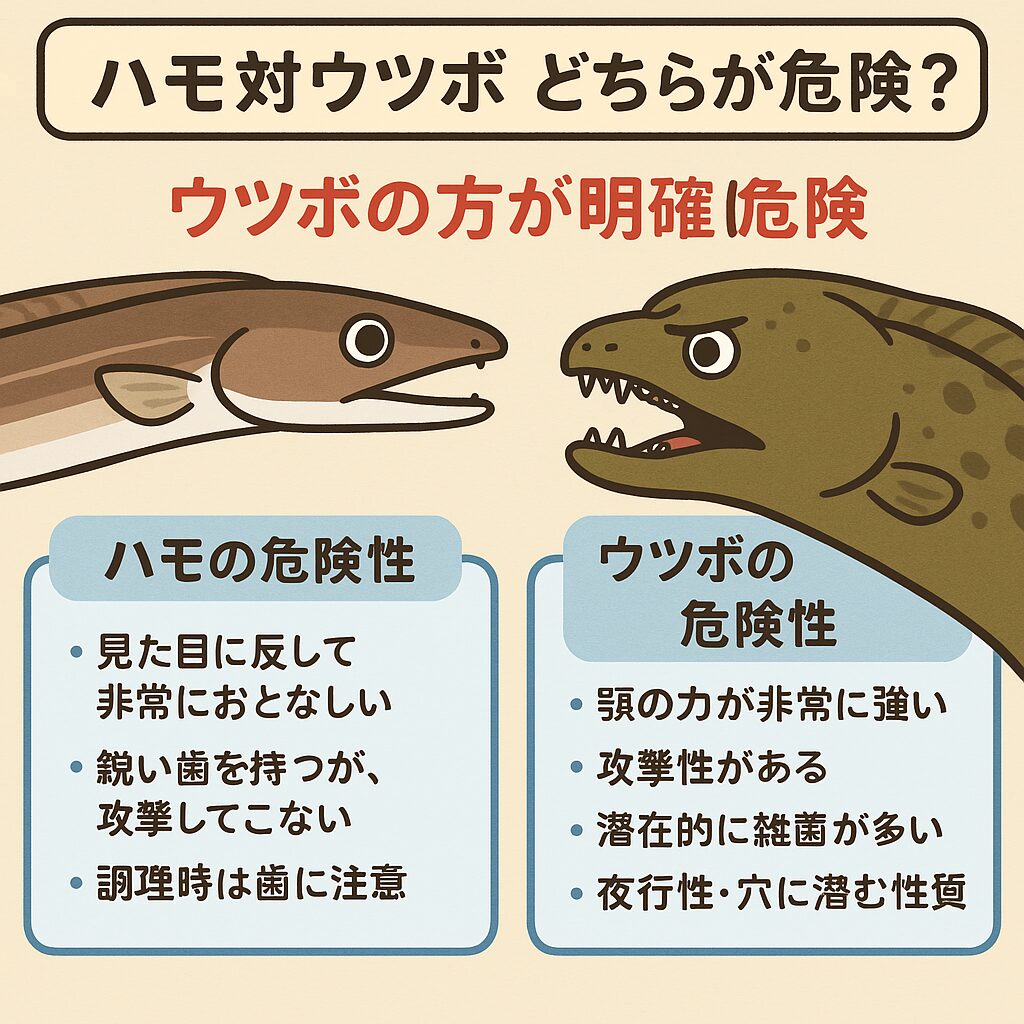ハモ対ウツボ。危険な魚はどっち?釣太郎