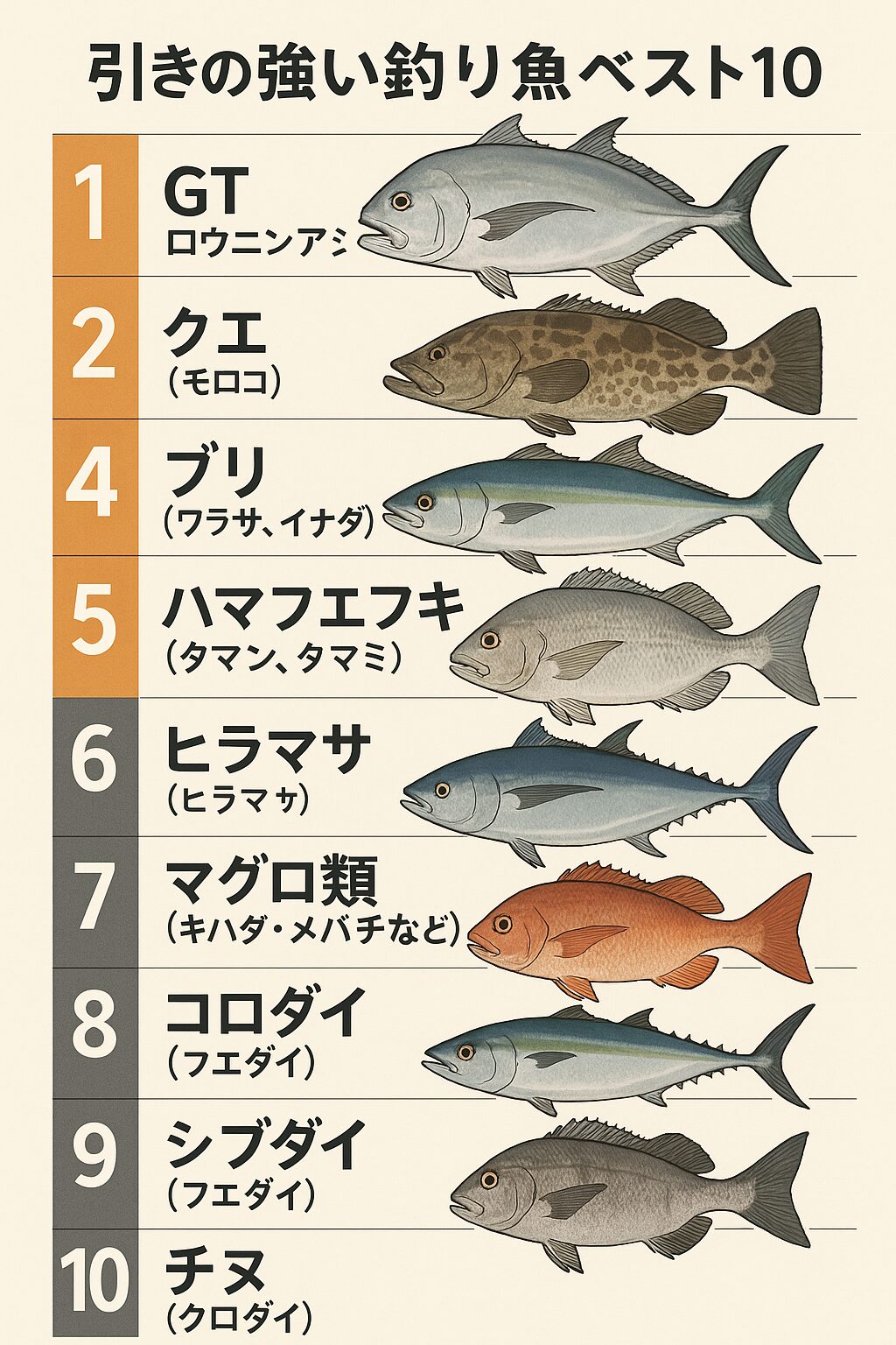 【釣り人必見】引きが強烈すぎる！釣り魚ランキングBEST10｜怪力ファイターは誰だ！？釣太郎
