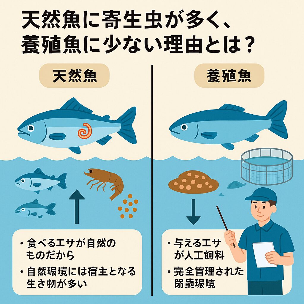 天然魚に寄生虫が多く、養殖魚には少ない理由とは？釣太郎