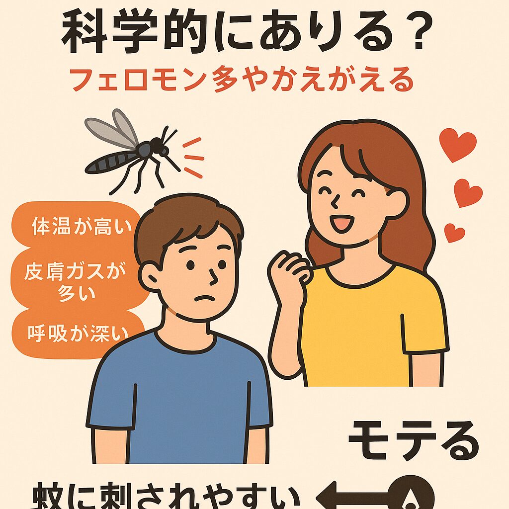 モテる人と蚊に刺されやすい人の共通点。釣太郎