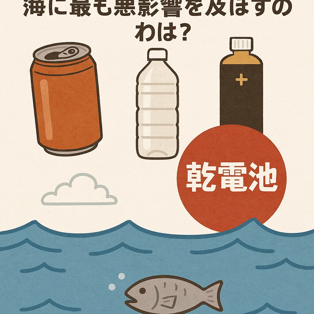 空き缶・ペットボトル・乾電池──海に最も悪影響を及ぼすのはどれ?【海洋環境を守るために】釣太郎