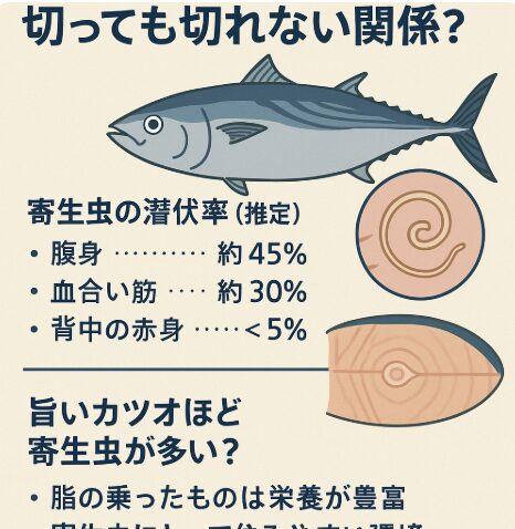 「旨いカツオには寄生虫が多い」説は本当？釣太郎が解説します。
