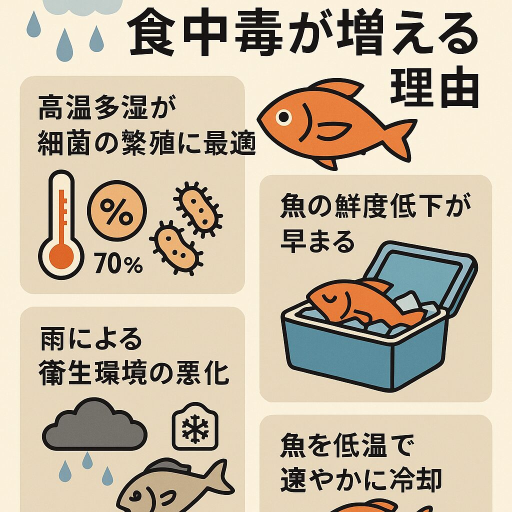 梅雨時期は、魚の取り扱いには一年で最も慎重になるべき季節。釣太郎