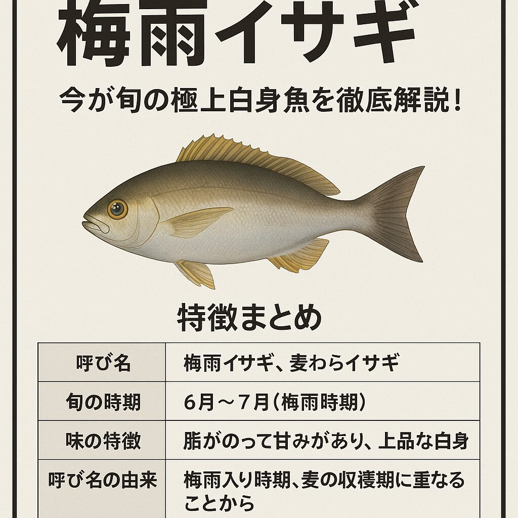 梅雨イサギ（麦わらイサギ）とは？今が旬の極上白身魚を徹底解説！釣太郎